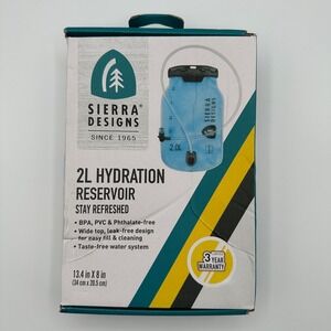 Sierra Designs 2L Hydration Reservoir Clear Wide Top Leak Proof BPA Free NEW